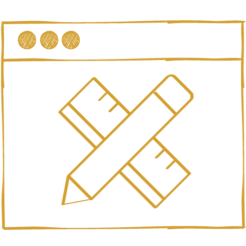 An illustration as a symbol of web design services of DSS Services.