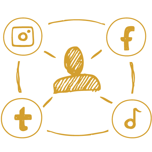 An illustration as a symbol of social media management services of DSS Services.